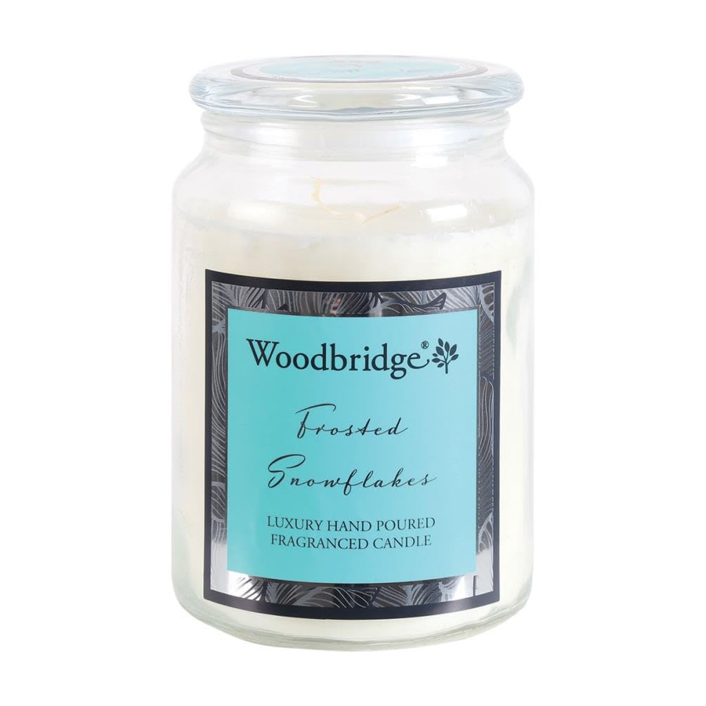 Aroma Accessories Woodbridge Frosted Snowflakes Large Jar Candle