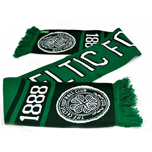 Celtic FC Official Football Nero Jacquard Scarf (One Size) (Green/Dark Green/White)