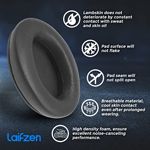 Almohadillas para auriculares Lambskin XM4 para Sony WH-1000XM4, repuesto de cuero auténtico de cordero, cojines auriculares (Plata) miniatura 2