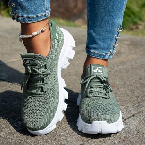 Chaussures sport femme running avec maille respirante et semelle amortissante - 2
