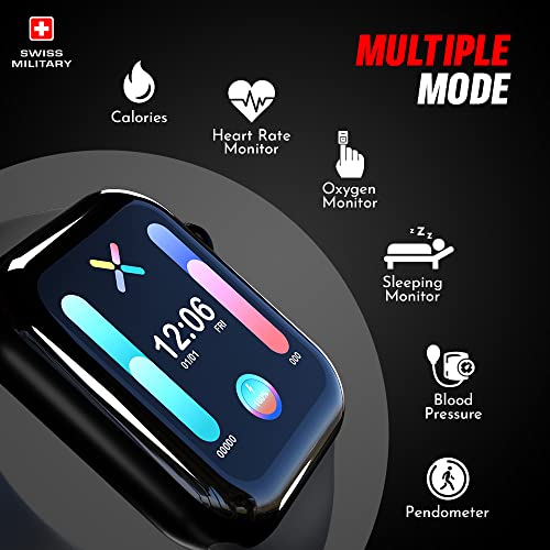 Image of SWISS MILITARY Ankaa Smart Watch with 7 Days Battery Life, Full Touch HD Display, 24 * 7 Heart Rate Monitor, Sleep Monitoring.