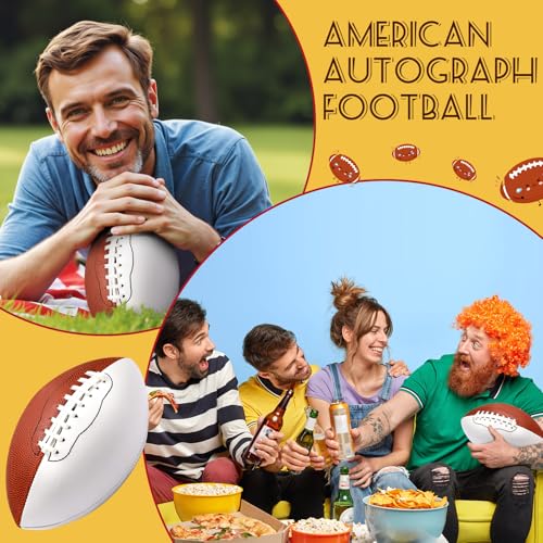 Jenaai 6 Pcs 5.91 '' Autograph Football, Size 1 Bulk, 2 White Panels - image 4