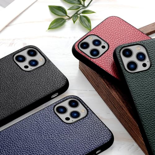 Coque iPhone 14 Max cuir véritable anti-rayure rigide - 2