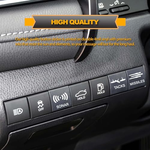 Image of 2 Packs Stickers for Car or Truck Unused Buttons, Car Decal Switch Labels Sticker, Control Dash Button Stickers, Interior Dash Rocker Console Switch Decals (Vrasly-31)