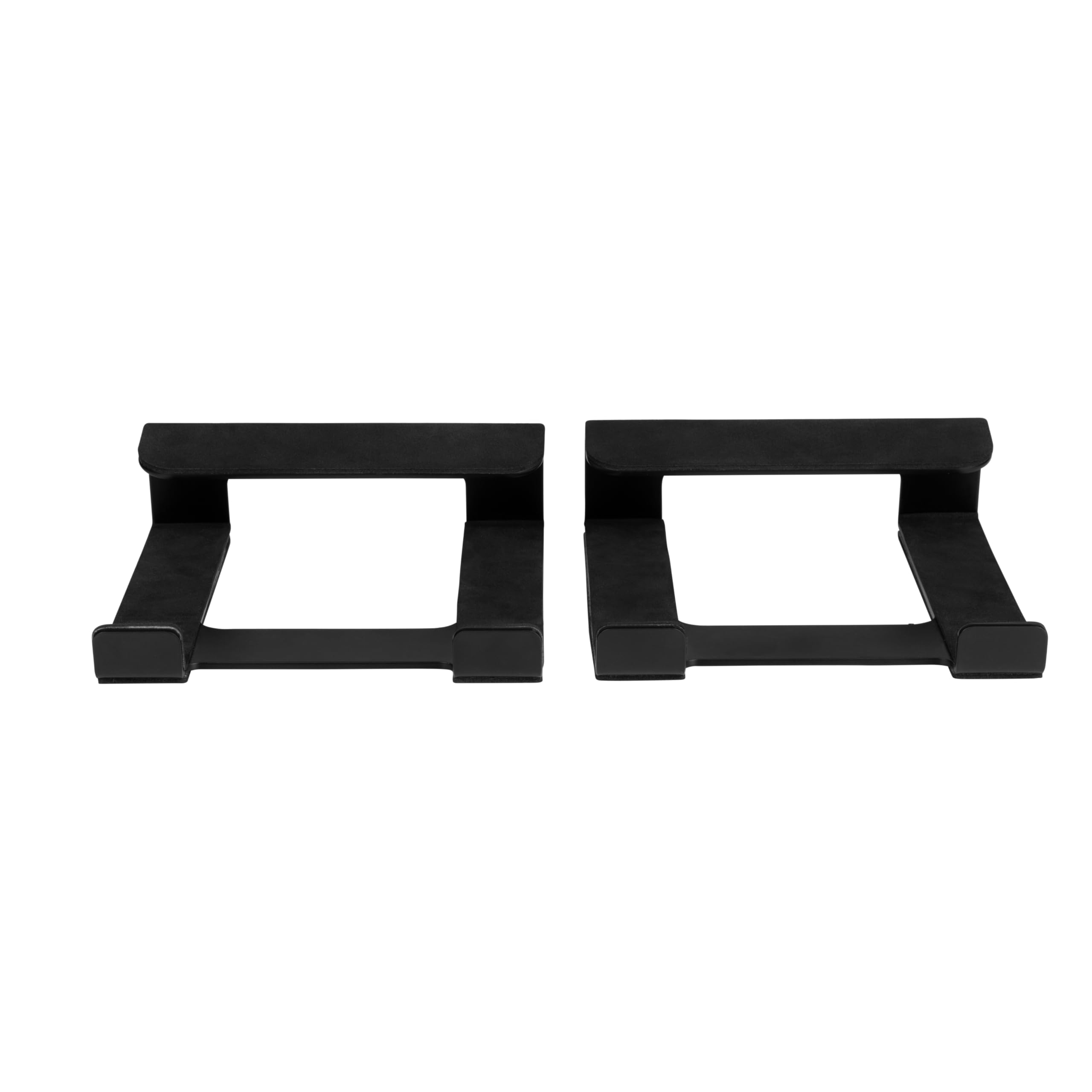 Gator Frameworks Supports de Bureau en Coin pour Haut-parleurs d'ordinateur et moniteurs de Studio de Petite à Moyenne Taille – Lot de 2 (GFW-SPKSTMNDSK-WDG)