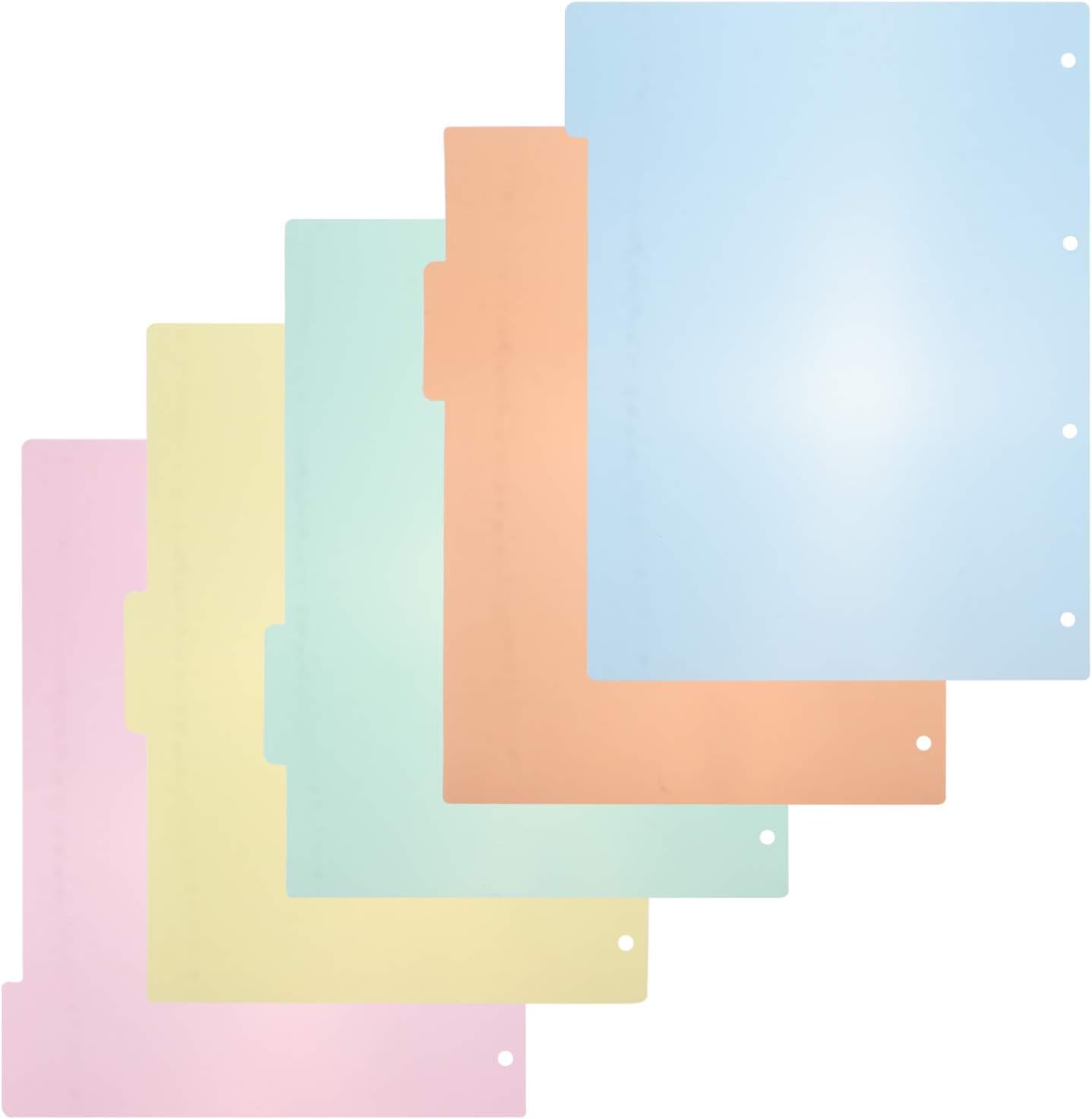 NUOBESTY A4 Binder Dividers Labels Transparent PVC Binder Divider Pages