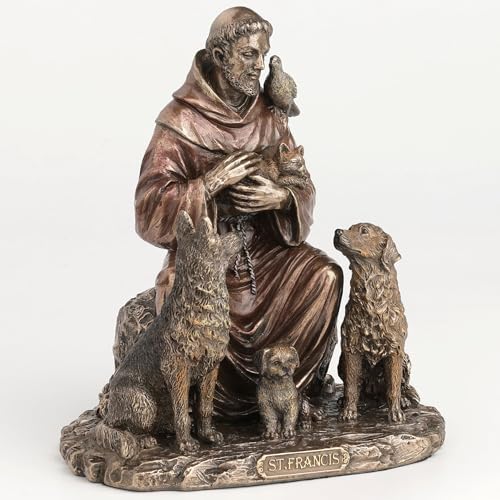 Estatua Decorativa San Francisco de Asís 6.37 pulg miniatura 3