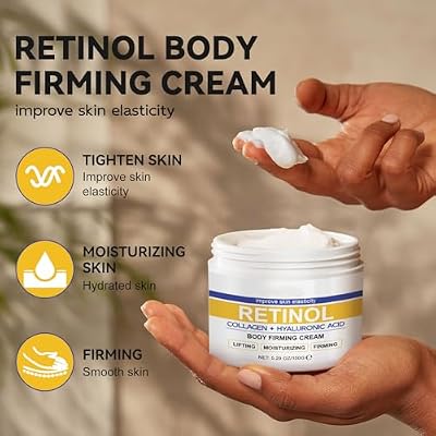 Body Firming Cream with Retinol Collagen and Hyaluronic Acid,Body Lotion for Lifting,Moisturizing and Firming Body Care,Body Cream For Women