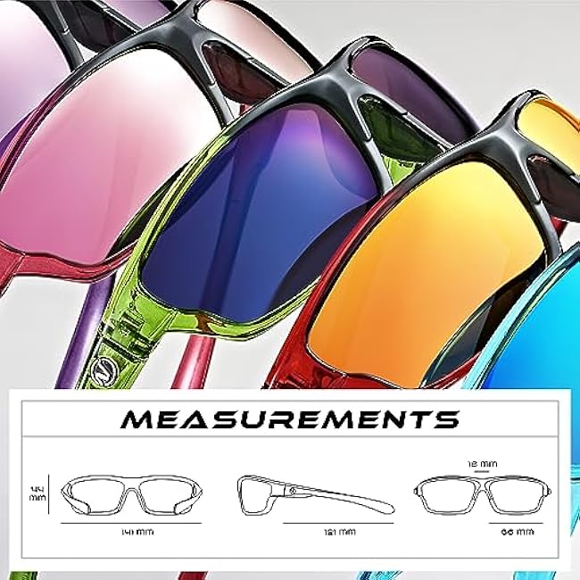 Nitrogen Polarized Wrap Around Sport Sunglasses for Men Women UV400 Driving Fishing Running Sun Glasses