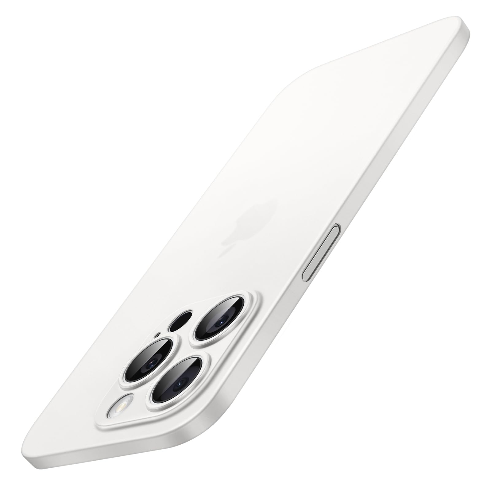 JETech Ultra Slim Case for iPhone 15 Pro 6.1-Inch, Camera Lens Cover Full Protection, Lightweight Matte Finish PP Hard Minimalist Case, Support Wireless Charging (White Titanium)