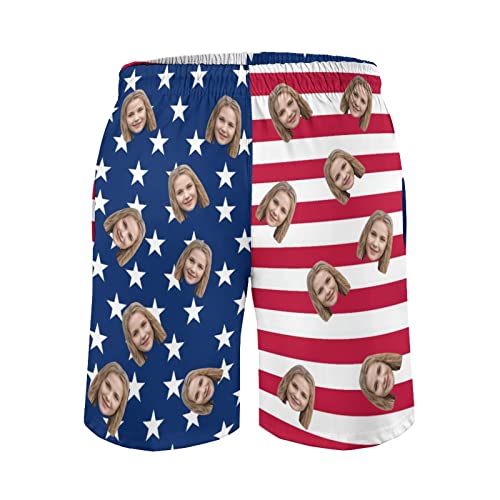 Custom Swim Trunks Men Funny Blue Leopard Print Custom Photo Face Swim Trunks Guys Board Shorts4