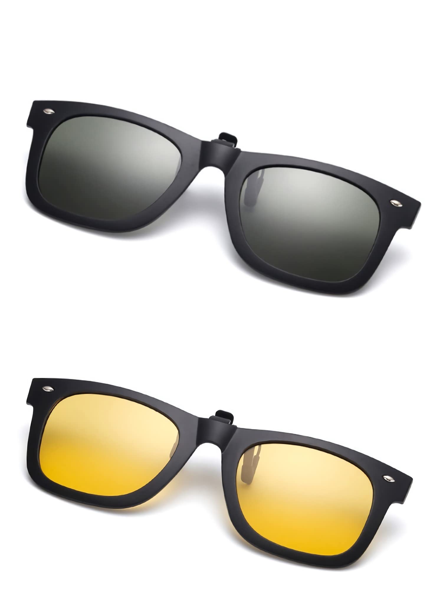 RuiJinGen Sunglasses fit over Glasses Clip On Polarized sunglasses for Prescription Glasses Flip Up Fishing Driving Glasses