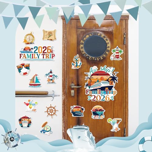 Decoraciones magnéticas retro para puertas de crucero con 20 unidades miniatura 6