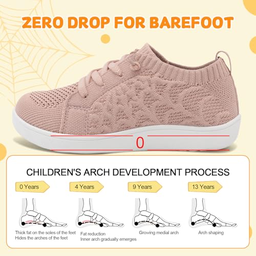 Image of JOINFREE Toddler Shoes Girls Boys Wide Barefoot Shoes Minimalist Walking Sneakers Zero Drop Slip on Tennis Shoe Breathable Naturally Flexible