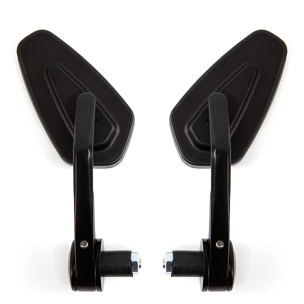 Rétroviseur de guidon - Rétroviseur universel pour moto CNC en alliage d'aluminium pour guidon creux de 7/8' de Street Sport Bike Cruiser Scooter Cafe Racer #2 Noir