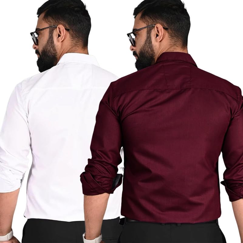 Image of Cotton Solid Regular Fit & Long Sleeve Perfect for Formal Wear, Office, Meeting