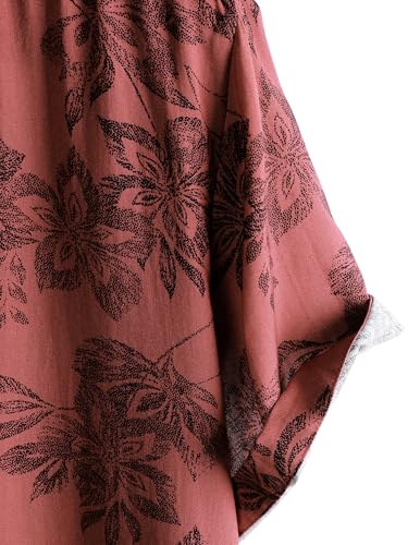 Image of JOTOOK Mens Hawaiian Shirt Short Sleeve Button Down Tropical Shirts Casual Floral Summer Beach Shirt