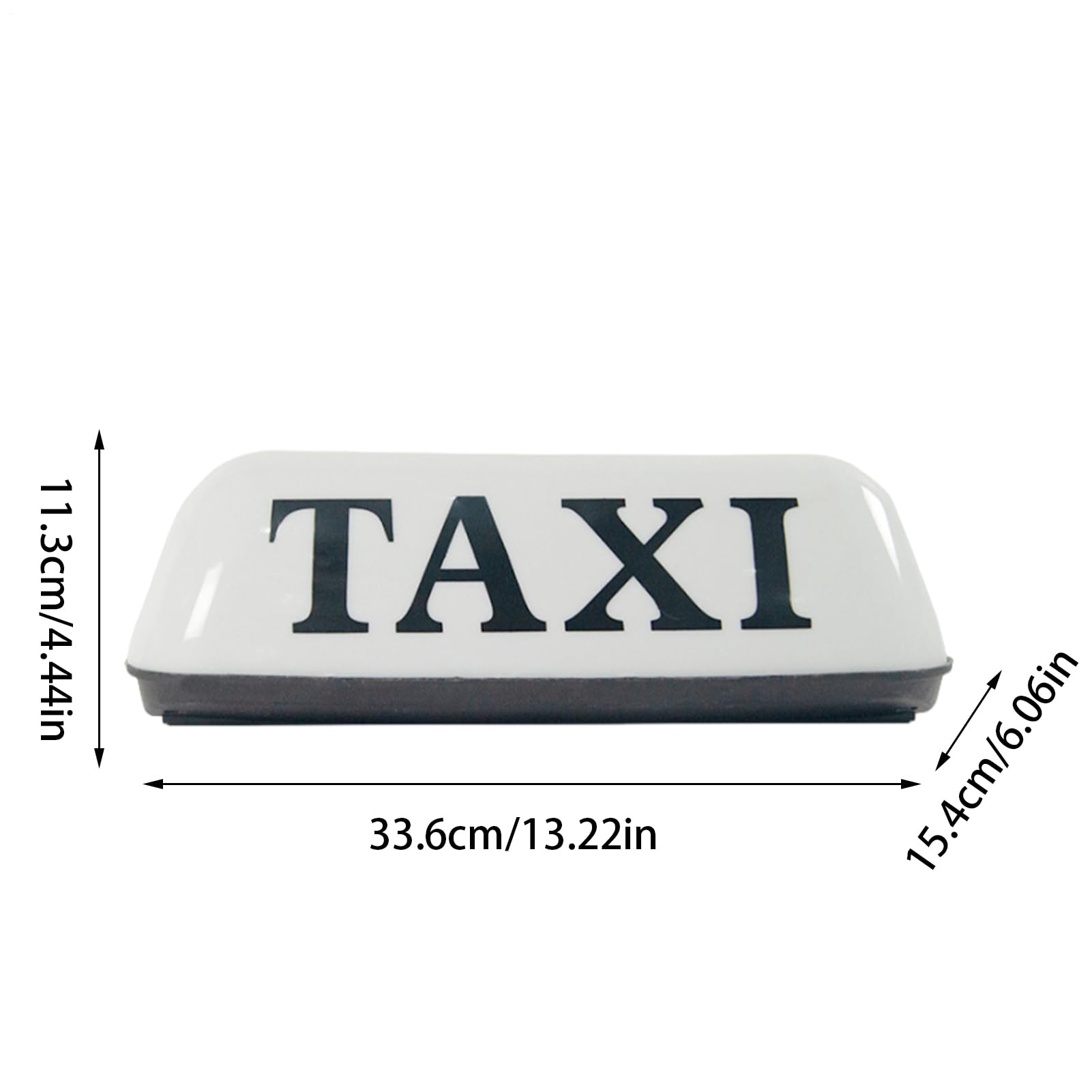 Taxi Light, Car Roof Sign, Retro LED Cab Indicator, Bright Yellow PP Shell with Magnetic Base, For Taxi Drivers Night Use Visibility, 13.23x6.06x4.45 Inches, Yellow, White, 1 Piece