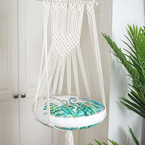 Amaca Appesa Per Gatti In Macramè - Nido Con Nappe Beige 161.5x40cm