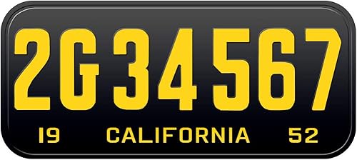 Miniatura 2 de 1952 California Old Vintage Retro EE.UU. matrícula matrícula matrícula en relieve Alu