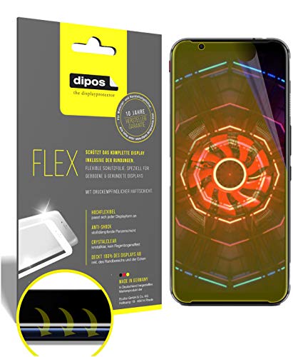 dipos I 2X Protector de Pantalla Compatible con Nubia Red Magic 3s - Cobertura 100% para Pantalla I 3D Full Cover láminas Protectoras