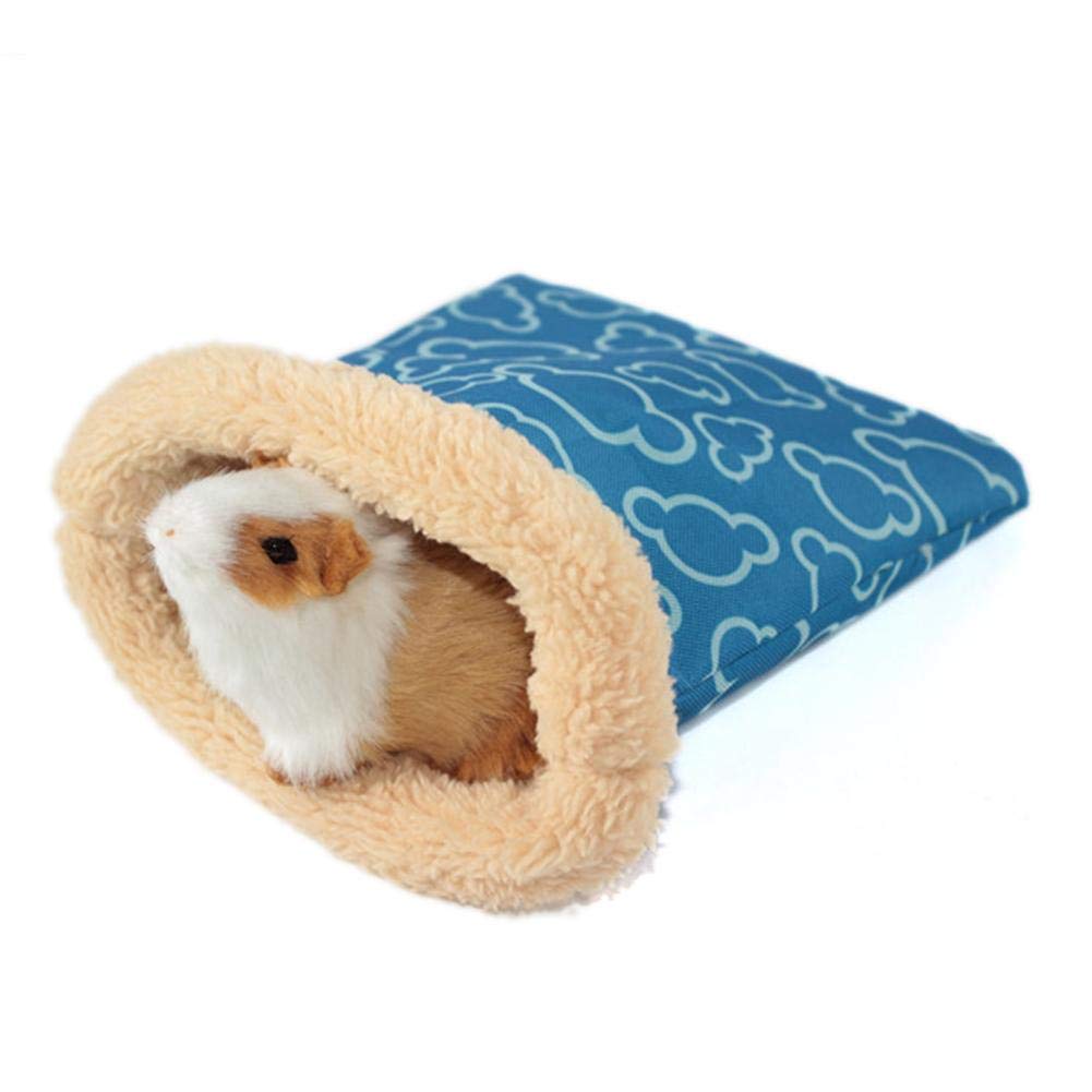 Easy-topbuy Hamster Sleeping Bag Small Pet Nest For Hedgehog Squirrel Hamster Guinea Pig Sleeping Pouch With Warm Plush Inner And Waterproof Outer 13 X 12cm / 23 X 18cm (Color Random)