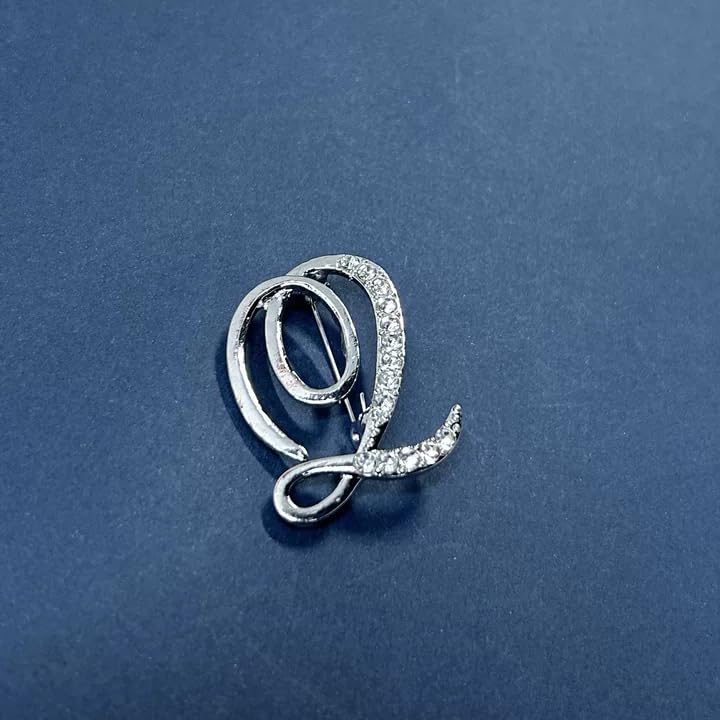 Image of Rhinestone Initial Brooch Pin for Women, Alphabet Gold Letter Brooch A-Z with Crystal, Metal Pin for Hat Bag Dress Suit Accessory for Men