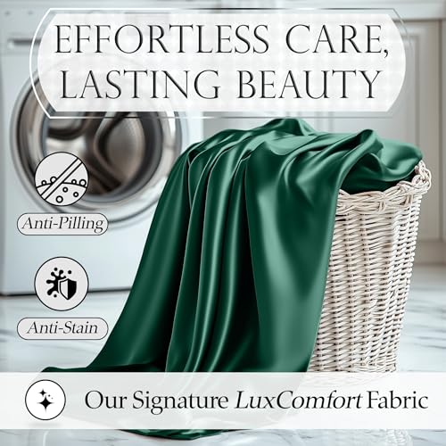Image of DECOLURE Satin Sheets Twin Size | Softer Than Silk | Luxury 3 Pc Bed Set