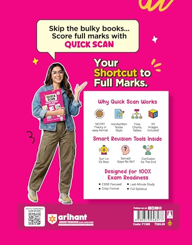 Image of Arihant Quick Scan Social Science | CBSE Class 10 | Fast Revision Notes for High Scores | NCERT Theory, Handwritten Notes, Flow Charts & Tables, 3D Images | Based on CBSE Syllabus