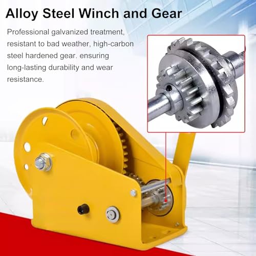 Winche manual con cable 1200lbs 30m miniatura 6