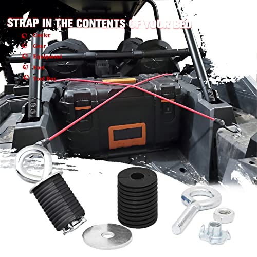 Chelhead Rzr Bed Tie Down Anchors, Fit Polaris Lock And Ride Accessories Rzr Cooler Mount Locking Compatible With Polaris Rzr 900 1000 Xp Turbo Sportsman 450 570 850 Atv Utv Accessories 6 Pack #TOP1