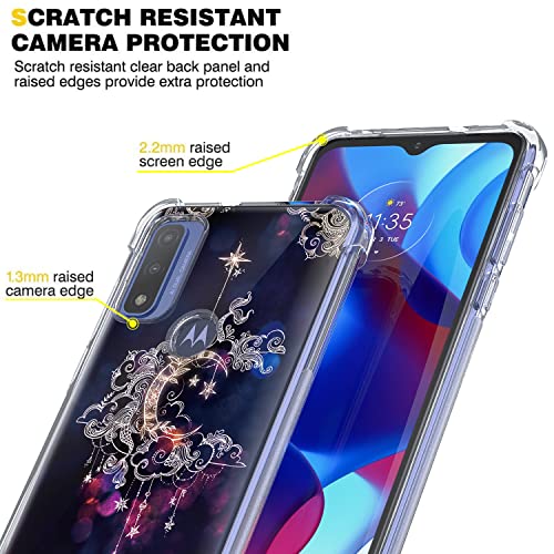 Compatible With Motorola Moto G Pure Case, Moto G Power 2022 Case, Slim Soft Shockproof Tpu Bumper Motorola Pure Phone Case Motorola G Power (2022) Phone Case, Floral Beautiful Cover (Dark Purple) #TOP2