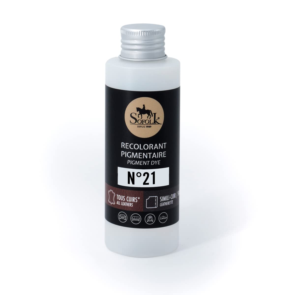 Sofolk - Pintura Cuero/Polipiel - Recoloración para cuero dañado, rayado, arañado, descolorido - Volante de coche, asiento de coche, sofá, zapatos - 125ml - 00-WHITE — view 31