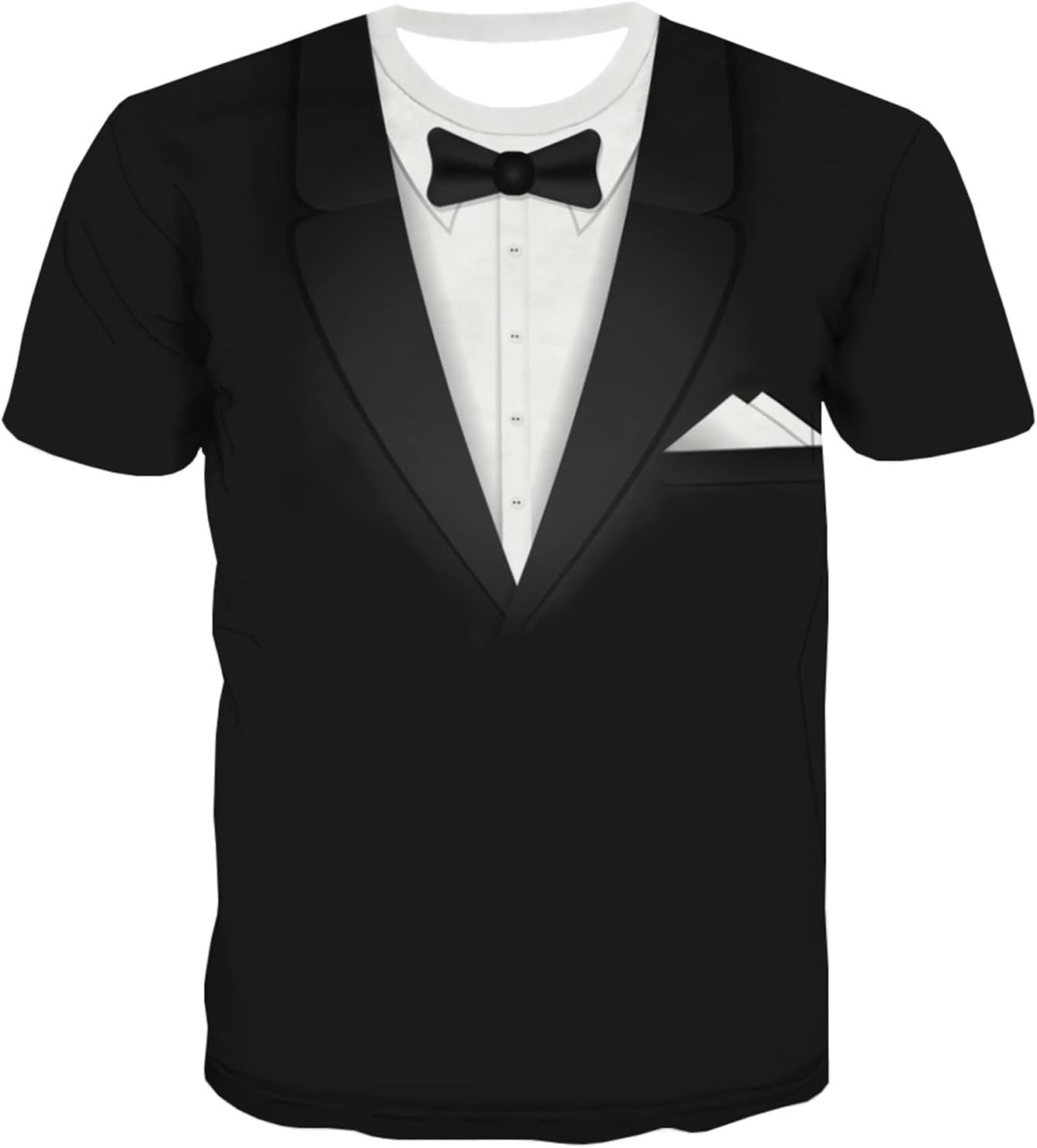KYKUTuxedo T Shirts for Men Tux Costume Suit and Tie Tee Shirt Gifts T-Shirt, Tuxedo T Shirt, X-Large