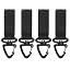 L - Keychain - Black - 4 Pcs