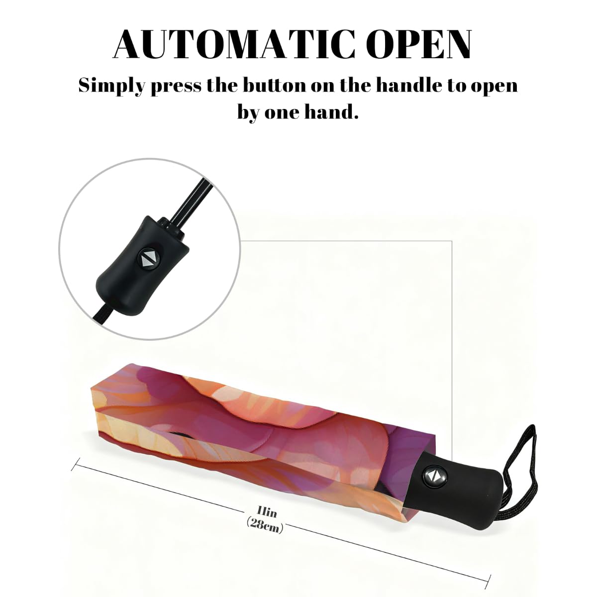 Ombrello pieghevole vintage con rosa gialla floreale ombrello da viaggio compatto antivento impermeabile con protezione UV rivestimento nero leggero 8 coste portatile per pioggia sole