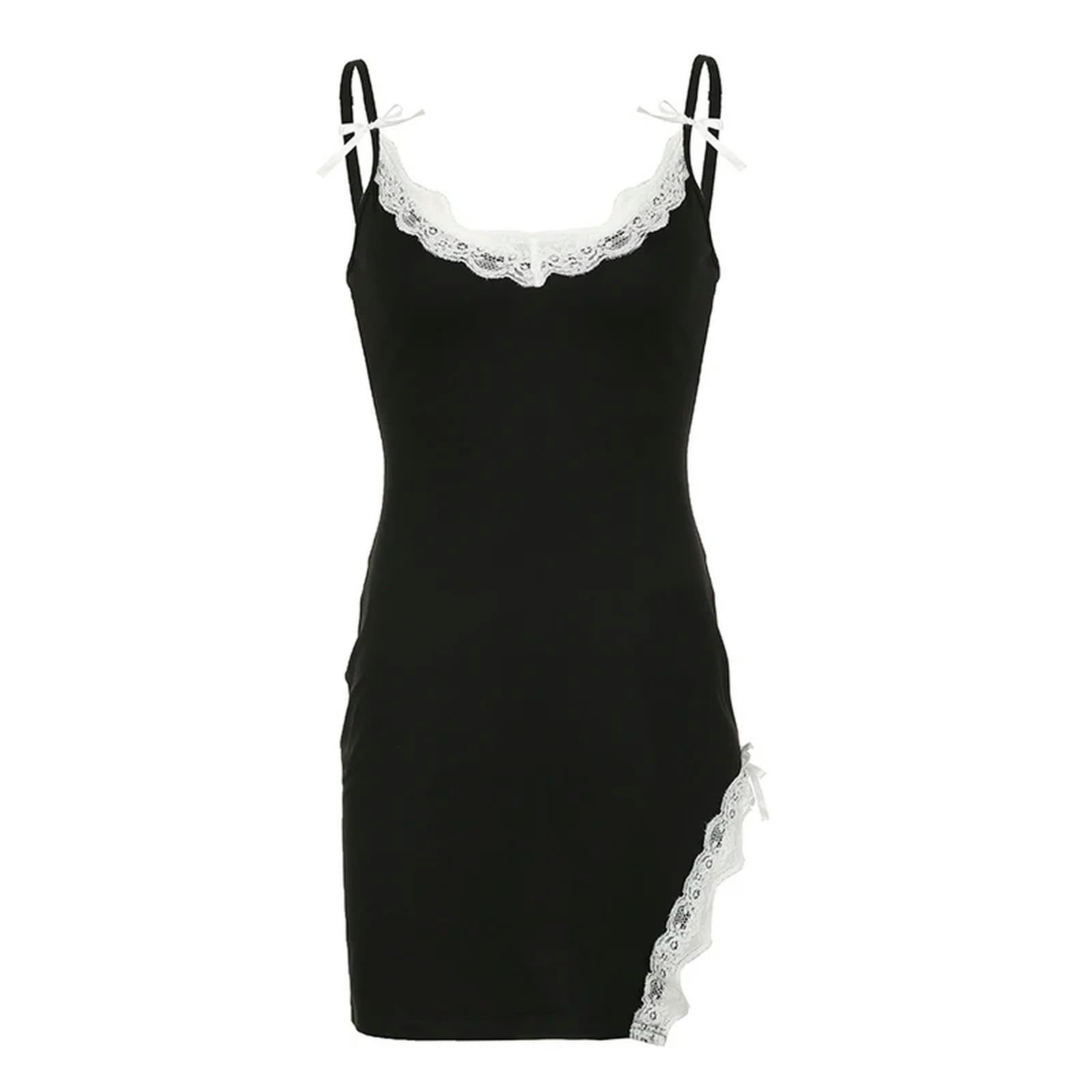 Robe clubwear mode estivale avec nœud et détails fendus audacieux