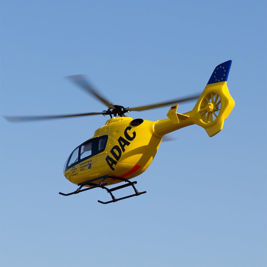 ROBAN EC135 RC Hubschrauber für Erwachsene, 450er-Klasse 2,4 GHz 6 Kanäle realistisches RC Flugzeug mit Vier Rotoren und GPS-Ortung, Steuerung für Links- und Rechtshänder (RTF)