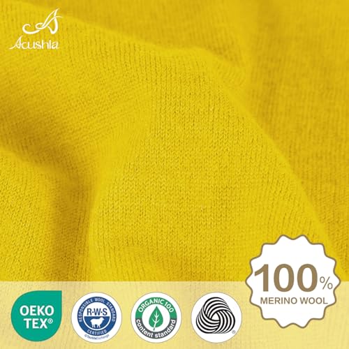 Image of ACUSHLA 100% Merino Wool Neck Gaiter Men Women Winter Ski Face Mask Scarf