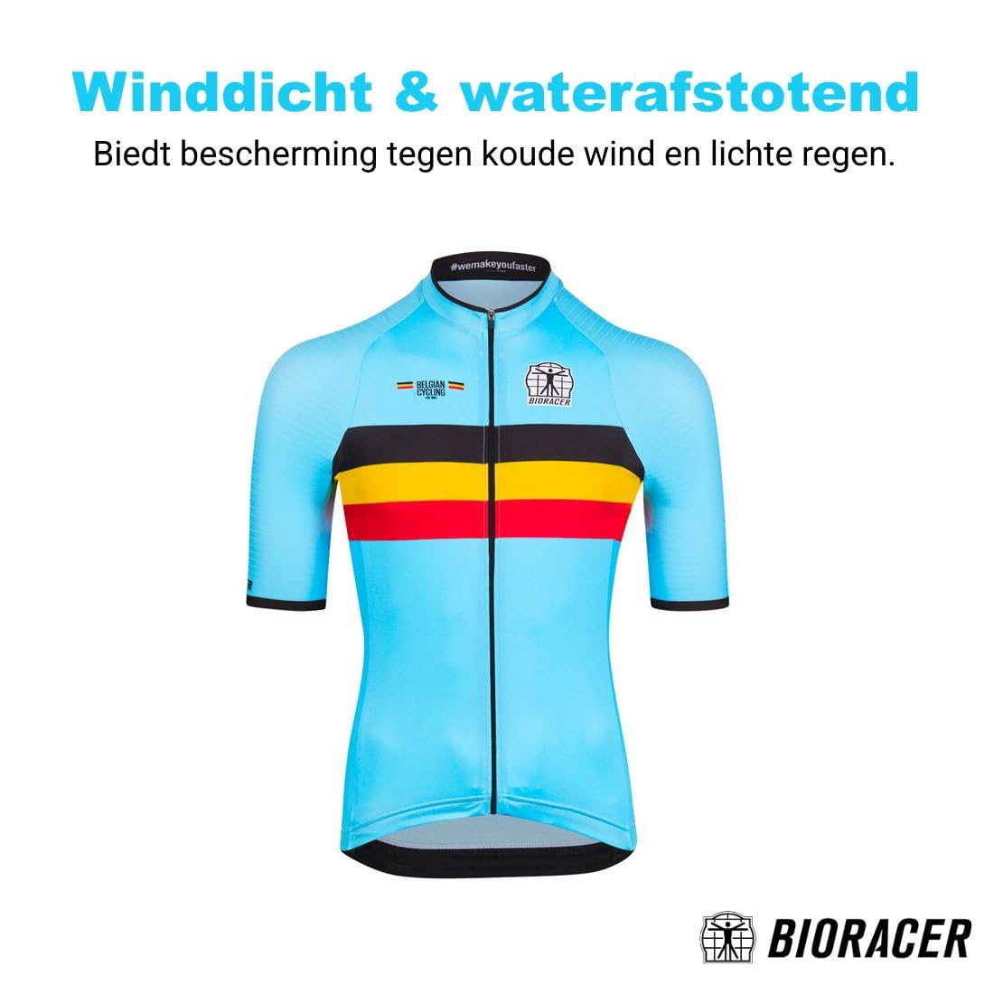 Bioracer Official Belgian Cycling Icon Classic Radsporttrikot Sommer für Herren, Blau Team Belgium, Kurzarm, enganliegende Passform, Größe XS