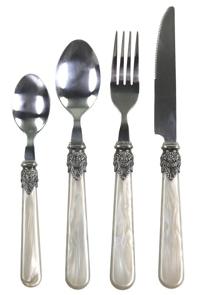 Chic Antique 16-teiliges Besteck Set | Antikchampagne Vintage Shabby Nostalgie