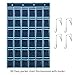 SAVERHO 36 Clear Pockets Classroom Pocket Chart for Cell Phone and Calculator Holder, Door Hanging Pocket Chart for Classroom Phone Holder with Number Sticker and Hooks (Blue)