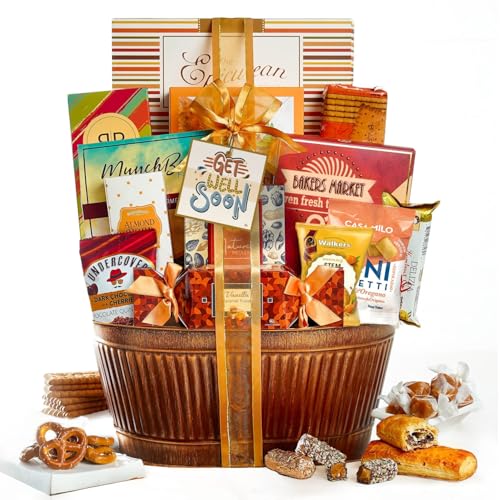 Get Well Basket – Care Package with Gourmet Snacks for Women & Men, After Surgery Gifts,...