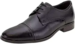 Sapato de Couro Smart Comfort Madison Hi-Soft 32 Preto Cadarço