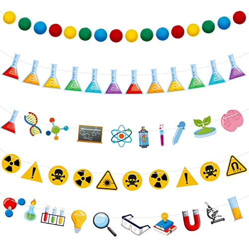 Wettarn 5 Pieces Science Decorations Banner...