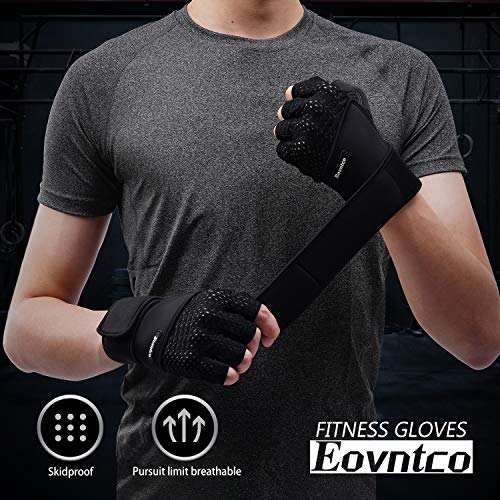 image for Eovntco Workout Gloves with Wrist Wrap Support and Full Palm Protectio