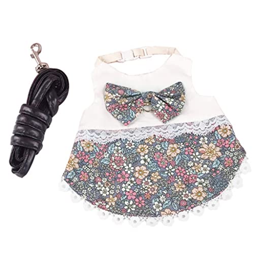 Animal Walking Pet Leash Bunny Chaleco Arnés y Correa Set Conejo Hurón Conejito Hamster Vestido Arnés Animal pequeño Ropa