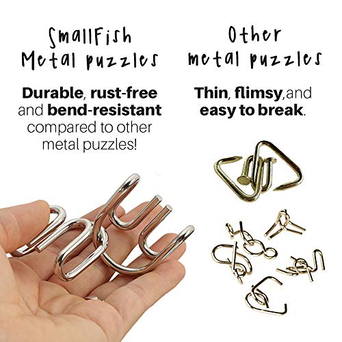 Metal Brain Teaser Puzzles 6 Pcs Set For Kids Teens And Adults, Mind Puzzle Games For Iq Test And Classroom Prizes, Easter Basket Stuffers Egg Fillers Easter Gifts Kids Adults Challenge #TOP3