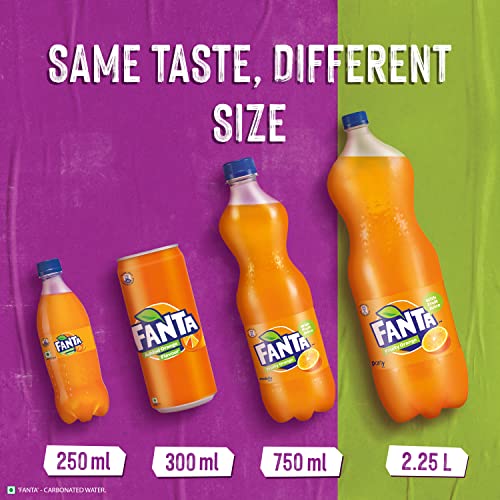Image of FANTA Orange Soft Drink | PET Bottle, 250 ml (Pack of 16)