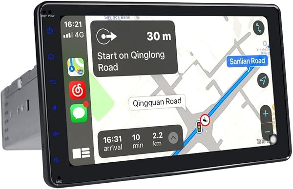 JOYING Pantalla táctil DIN de 9 pulgadas, unidad GPS de navegación para coche, Android 10 IPS 1280 x 720, reproductor multimedia estéreo de coche 4 GB+64 GB, compatible con tarjeta SIM 4G, WiFi de 5 GHz, radio FM, DVR/Bluetooth 5.1 🥇✔️ ® A Pedido 🏆™